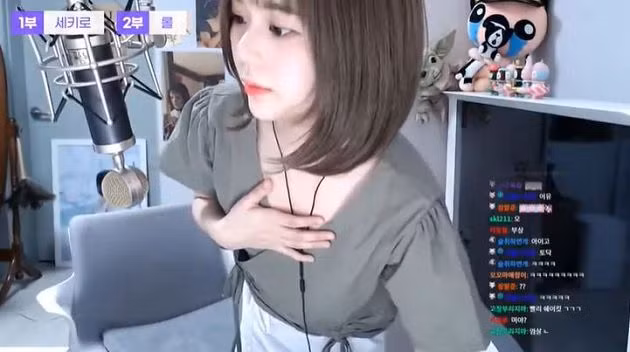 Mặc dù rất nhanh chóng che đậy ngay sau đó, nhưng các fan cũng đã nhanh chóng chụp lại sự hớ hênh, lộ liễu đó của nữ streamer này.