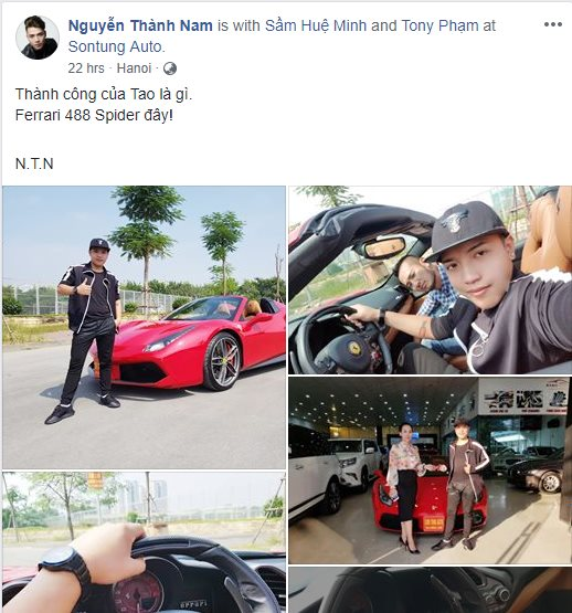 NTN đăng tải lên trang cá nhân như một cách để khoe khoang sự thành đạt và nổi tiếng của bản thân.