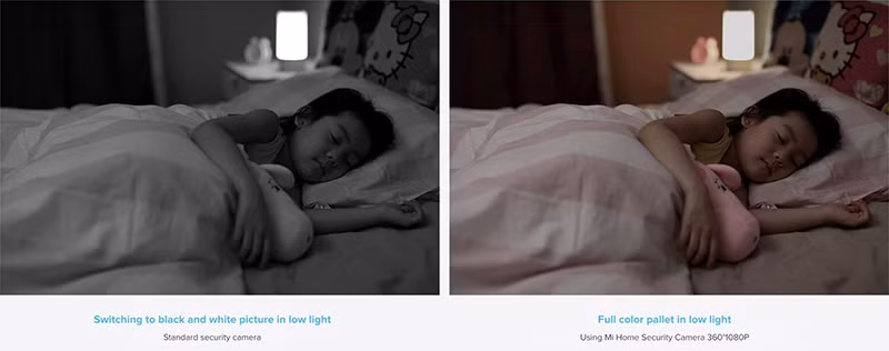 Xiaomi tuyên bố Mi Smart Camera PTZ hỗ trợ quay video ở điều kiện thiếu sáng với đầy đủ màu sắc, thậm chí còn quay được ở cả độ phân giải 2K chi tiết.