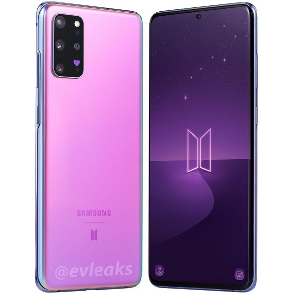 Phiên bản kết hợp với BTS có cấu hình không khác so với phiên bản gốc rò rỉ trước đó, đa phần là sự thay đổi về thiết kế bên ngoài dễ thấy. Điểm độc đáo của máy nằm ở việc sau lưng máy được in một nhận diện thương hiệu riêng dưới logo Samsung.