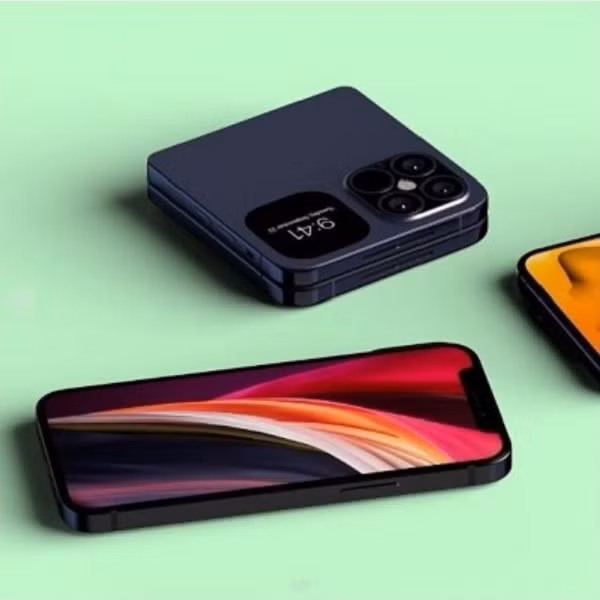 Trong hình ảnh iPhone Fold được tiết lộ, sản phẩm vẫn giữ nguyên thiết kế màn hình tai thỏ giống những dòng iPhone X trở lên. Khung viền hình vuông cũng tạo cảm giác khoẻ khoắn và nam tính hơn thế hệ cũ.