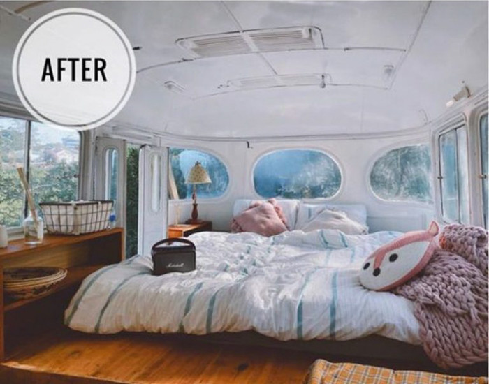 Dù chưa từng học qua các trường lớp về thiết kế nhưng vốn kinh doanh ᴛʜời trang, lại đam mê xe cổ, mobihome từ lâu nên anh Lam đã tự tay trang trí, thiết kế “ngôi nhà” của mình.