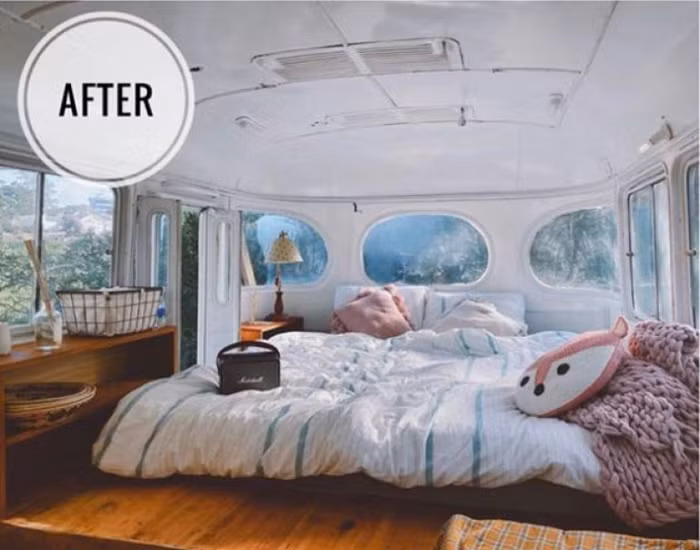 Dù chưa từng học qua các trường lớp về thiết kế nhưng vốn kinh doanh ᴛʜời trang, lại đam mê xe cổ, mobihome từ lâu nên anh Lam đã tự tay trang trí, thiết kế “ngôi nhà” của mình.