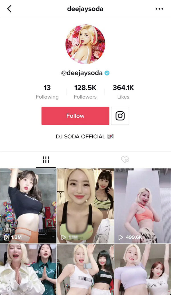 Chỉ sau vài ngày lập tài khoản TikTok của DJ Soda đã sở hữu tới hơn 100.000 người theo dõi trên nền tảng này.