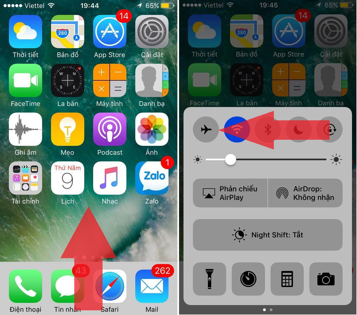 Chế độ máy bay Airplane mode cực kì hữu ích. Chế độ này giúp bạn đọc lén tin nhắn không để lại dấu vết. Khắc phục lỗi mất sóng nhanh chóng chỉ với 7-10s kích hoạt. Hoặc đơn giản là để tăng tốc sạc nhanh trong thời gian ngắn.