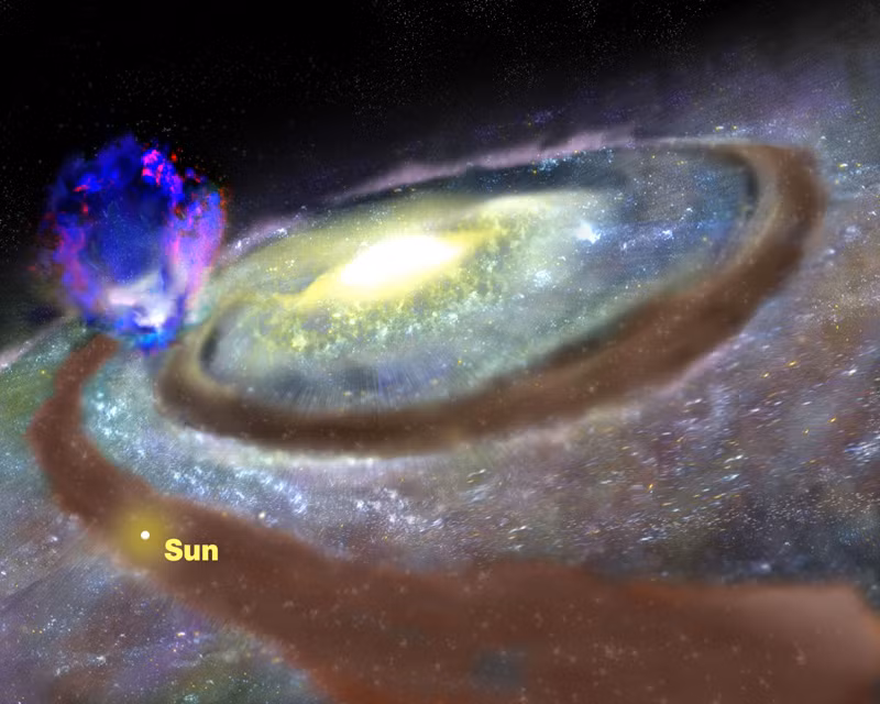 Khoi khi khong lo thoi ra tu Milky Way tao hinh anh tuyet voi