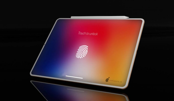 iPad Air 2020 dường như được tích hợp cảm biến vân tay dưới màn hình, cho phép người dùng mở khóa ở bất cứ nơi đâu trên màn hình. Đây là công nghệ được đồn đại sẽ đến với iPhone 12 vào cuối năm nay.
