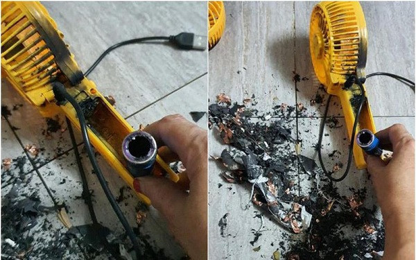 Nguy cơ cháy nổ với quạt sạc mini càng tăng cao khi được sử dụng trong thời tiết nắng nóng, oi bức. Mới đây, một người dùng tại Hà Nội đã lên tiếng cảnh báo phụ huynh khi chiếc quạt cầm tay mà con mình sử dụng bị phát nổ trong thời gian cắm sạc.