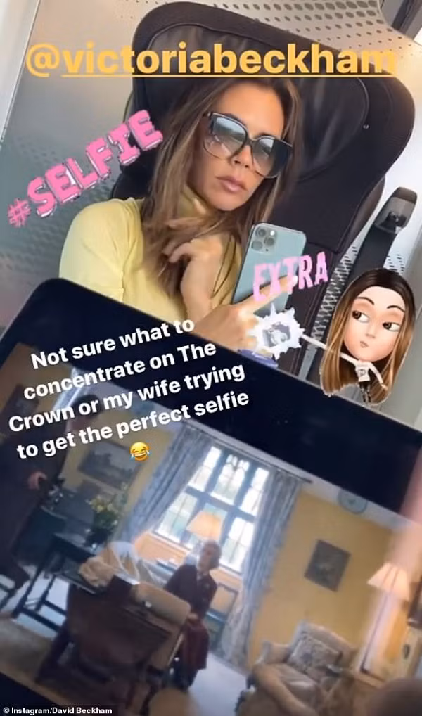 Nhiều fan cho rằng, chắc hẳn đây là “hành động trả thù” của Victoria Beckham sau clip bị chồng quay lén khi đang loay hoay chụp ảnh selfie để chọn ra góc mặt đẹp nhất vào thời gian ngắn trước đó. Ảnh: GC Images