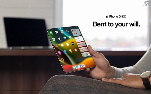 Theo thông tin từ bằng sáng chế, iPhone màn hình gập có thiết kế khá tương đồng với Samsung Galaxy Fold hay Mate X của Huawei, với màn hình linh hoạt gắn liền phần vỏ có bản lề gập.