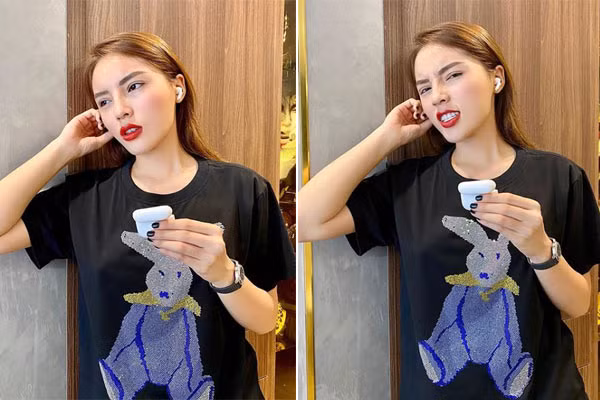 Không sai khi nói Kỳ Duyên là một fan cứng của Apple, bởi không chỉ điện thoại, cô còn sở hữu nhiều sản phẩm khác của hãng này. Kỳ Duyên từng thực hiện một video đập hộp tai nghe Airpods Pro chống ồn được nhà Táo trình làng tháng 10/2019. Ảnh: Instagram NV