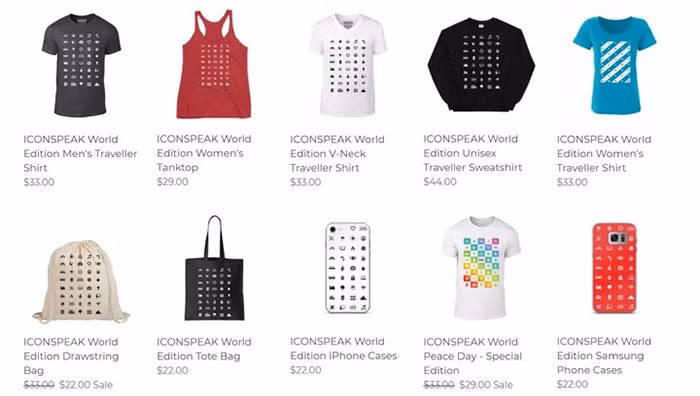 Các dòng sản phẩm liên quan của thương hiệu này gồm có cả áo ba lỗ, túi canvas, ốp điện thoại...