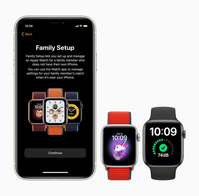 Với bản LTE, người dùng Watch SE cũng như các mẫu từ Series 4 trở lên có thể tận dụng tính năng Family Setup. Tính năng này cho phép một iPhone có thể kết nối nhiều Apple Watch, nhờ vậy cha mẹ có thể theo dõi vị trí của con, hoặc kiểm tra sức khỏe của người già. Tuy nhiên, đừng quá mong đợi bởi tính năng này cũng không thông báo sẽ có hỗ trợ tại Việt Nam.