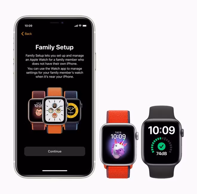 Với bản LTE, người dùng Watch SE cũng như các mẫu từ Series 4 trở lên có thể tận dụng tính năng Family Setup. Tính năng này cho phép một iPhone có thể kết nối nhiều Apple Watch, nhờ vậy cha mẹ có thể theo dõi vị trí của con, hoặc kiểm tra sức khỏe của người già. Tuy nhiên, đừng quá mong đợi bởi tính năng này cũng không thông báo sẽ có hỗ trợ tại Việt Nam.