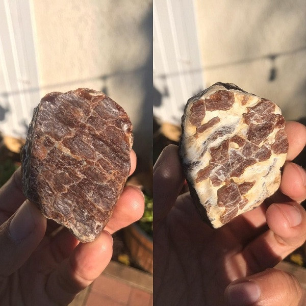  Thiên nhiên đã ''lừa'' con người ngoạn mục đến nỗi ''đẻ ra'' hòn đá nhỏ trông như một miếng thịt mỡ này.