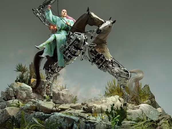 Lady Gaga theo chủ nghĩa bình đẳng, cô coi tất cả mọi người trong phòng studio là cộng sự. Sau đó, nữ ca sĩ thoải mái cởi áo choàng Versace và bước vào thực hiện những shoot hình.