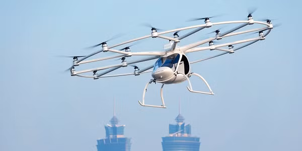 Taxi bay của Volocopter lần đầu được thử nghiệm ở thành phố Bruchsal (Đức), sau đó bay thử thành công ở các thành phố như Dubai (Các Tiểu vương quốc Arab thống nhất), Helsinki (Phần Lan), Las Vegas và Singapore.