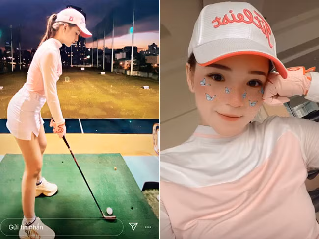 Danh sách "gái đẹp sân golf" vừa ghi tên Khánh Hà - bạn gái của thiếu gia Phan Hoàng. Cô nàng khiến dân tình phải trầm trồ với body hút mắt trong trang phục chơi golf.