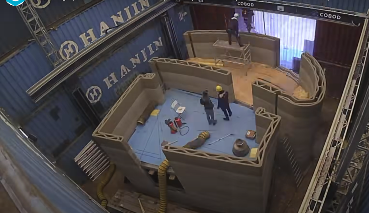 Toàn bộ khung của ngôi nhà được in 3D trong một lần in duy nhất, thay vì in từng phần và lắp ráp lại