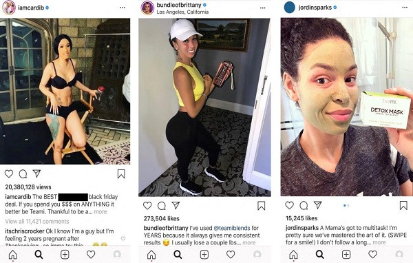 Một nhà sản xuất ''trà cai nghiện'' đã bị phạt 1 triệu USD vì quảng cáo 'lừa đảo” trên mạng xã hội, tuyên bố có thể giúp người dùng giảm cân và chống ung thư . Theo Ủy ban Thương mại Liên bang, Teami đã kiếm được hơn 15 triệu USD từ các sản phẩm và trà giải độc của họ. Nhà sản xuất này sử dụng tên tuổi những ngôi sao hot như Cardi B để lấy lòng tin từ khách hàng.