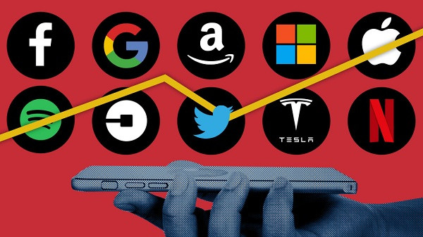 Nhóm "Big Tech" bao gồm các công ty công nghệ Amazon, Microsoft, Apple, Facebook và Alphabet (công ty mẹ của Google) đã mất tới 321,6 tỷ USD giá trị vốn hóa sau khi chốt phiên 9/3.