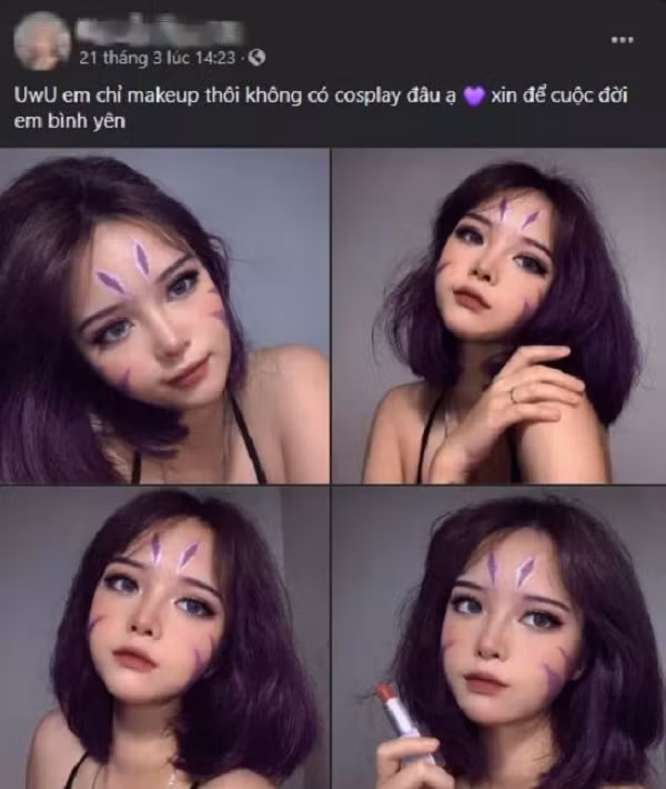 Dù khẳng định chỉ make up theo sở thích chứ không hề có ý định cosplay Thục Chi vẫn khiến các fan của LMHT phải "điên đảo" vì quá thu hút khi hóa thân hoàn hảo thành Ái Nữ Hư Không.
