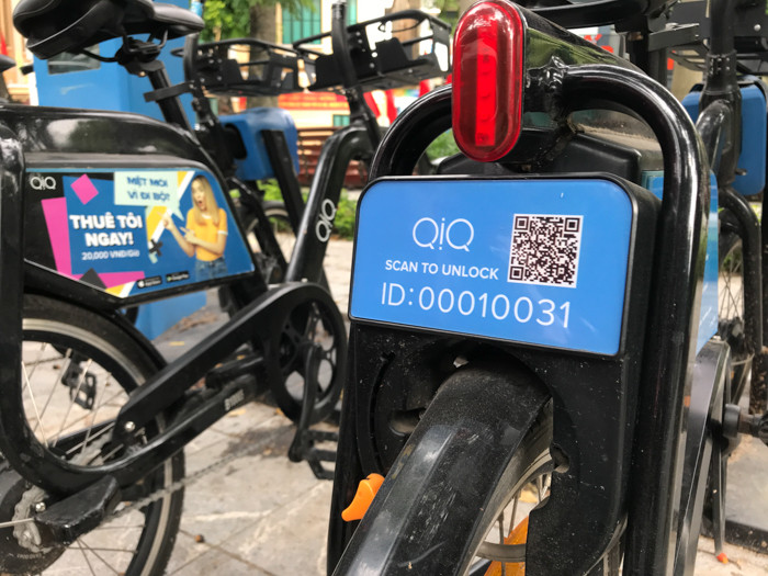 Để thuê xe, người dùng cần cài đặt ứng dụng và quét mã QR Code để tiến hành thuê.