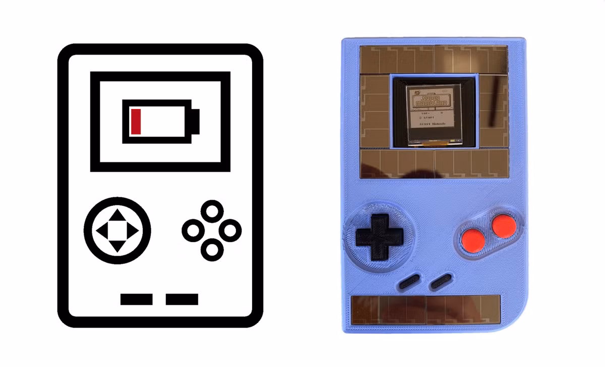 Thiết bị do nhóm Winkel sản xuất có tên là Engage, và có vẻ ngoài rất giống với Game Boy, với hình dạng vuông vắn, bố cục nút gần như giống nhau và các yếu tố cổ điển như nút chéo.