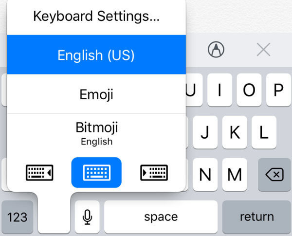 Bạn có thể chọn bàn phím dồn về phía bên trái hay bên phải để sử dụng với một tay dễ dàng hơn.