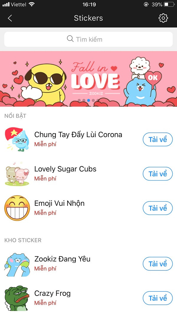 Ngoài ra, để tuyên truyền, nâng cao ý thức của người dân về phòng tránh dịch Covid-19 đang diễn biến phức tạp, Zalo cũng cập nhật bộ sticker "Chung tay đẩy lùi Corona".