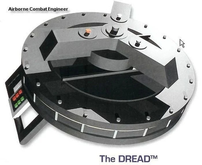 DREAD Silent Weapon - Vũ khí không tiếng động, sử dụng năng lượng điện thay vì thuốc súng, sẽ bị “tước đi” các hiệu ứng thông thường của súng như độ giật và tiếng nổ lớn. Đây là loại vũ khí hết sức chính xác, nhanh chóng. Đặc tính chiến đấu chính của súng máy DREAD là khả năng bắn 120 nghìn vòng/ phút, giống như một máy ly tâm, âm thầm bắn một số lượng lớn phát bắn.