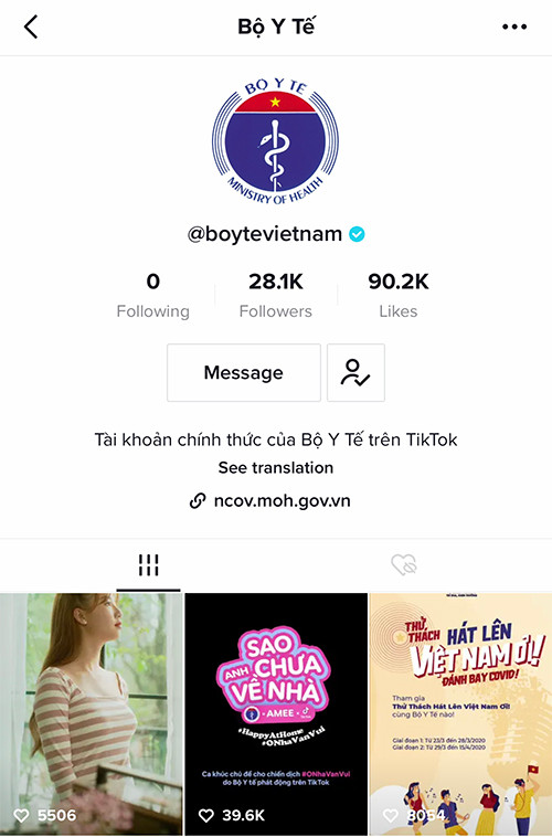 Bo Y te tao “bao trieu view” tren TikTok phong chong Covid-19-Hinh-2