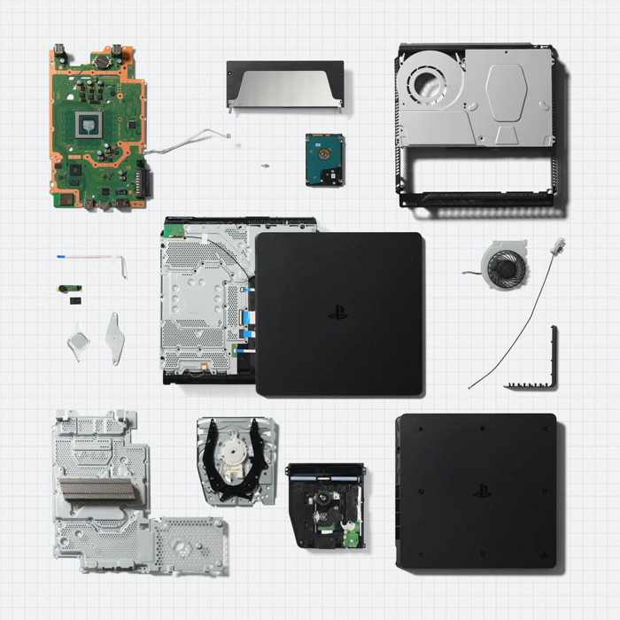 Đây là các thành phần của chiếc PS trước khi thành hình.