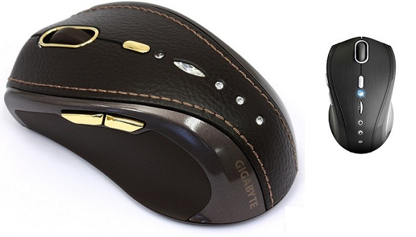 Gigabyte Bling-Bling GM-M7800S được đánh giá là một trong những mẫu chuột không dây tốt nhất thế giới, cũng chính vì thế mà giá của nó không hề rẻ chút nào. Nó được tạo ra bởi chất liệu da, vàng và gắn thêm pha lê quý hiếm xuất xứ từ Áo, tổng mức giá khoảng 18.510 USD.