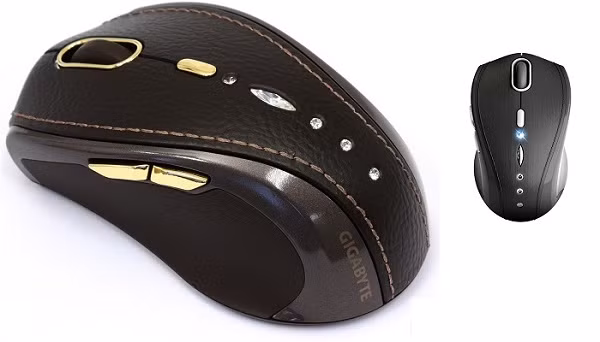 Gigabyte Bling-Bling GM-M7800S được đánh giá là một trong những mẫu chuột không dây tốt nhất thế giới, cũng chính vì thế mà giá của nó không hề rẻ chút nào. Nó được tạo ra bởi chất liệu da, vàng và gắn thêm pha lê quý hiếm xuất xứ từ Áo, tổng mức giá khoảng 18.510 USD.