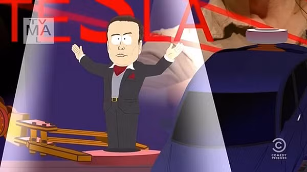 Elon Musk đã xuất hiện cũng dưới tư cách CEO của Tesla giống như ngoài đời trong tập phim “Handicar” của series hoạt hình South Park.