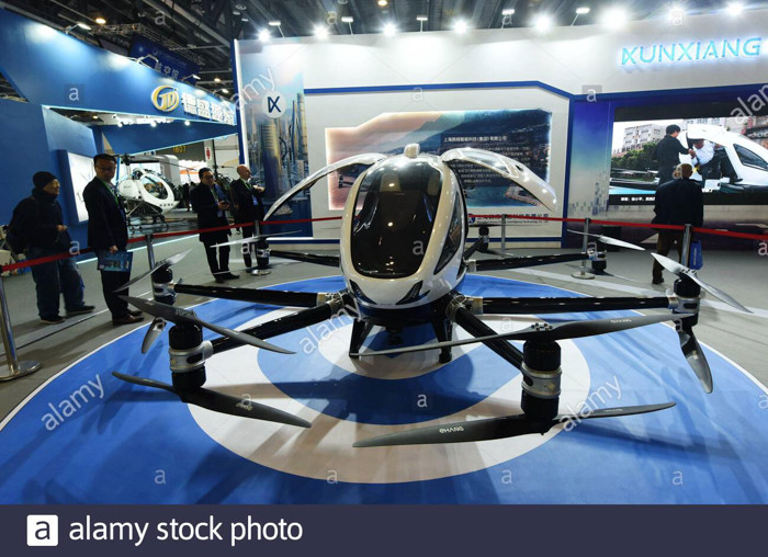 EHang 216 có thể chở hai hành khách cùng lúc.