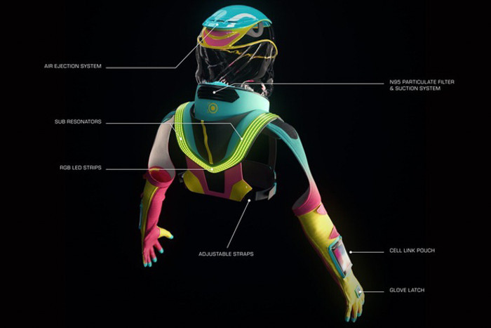 Trong phần giới thiệu, studio này khẳng định Micrashell là một “giải pháp hữu hiệu” khi việc cách ly xã hội đã được giảm xuống. Bộ đồ này được cho là giúp bảo vệ người mặc ở những nơi đông người như tiệc tùng, concert, bar...