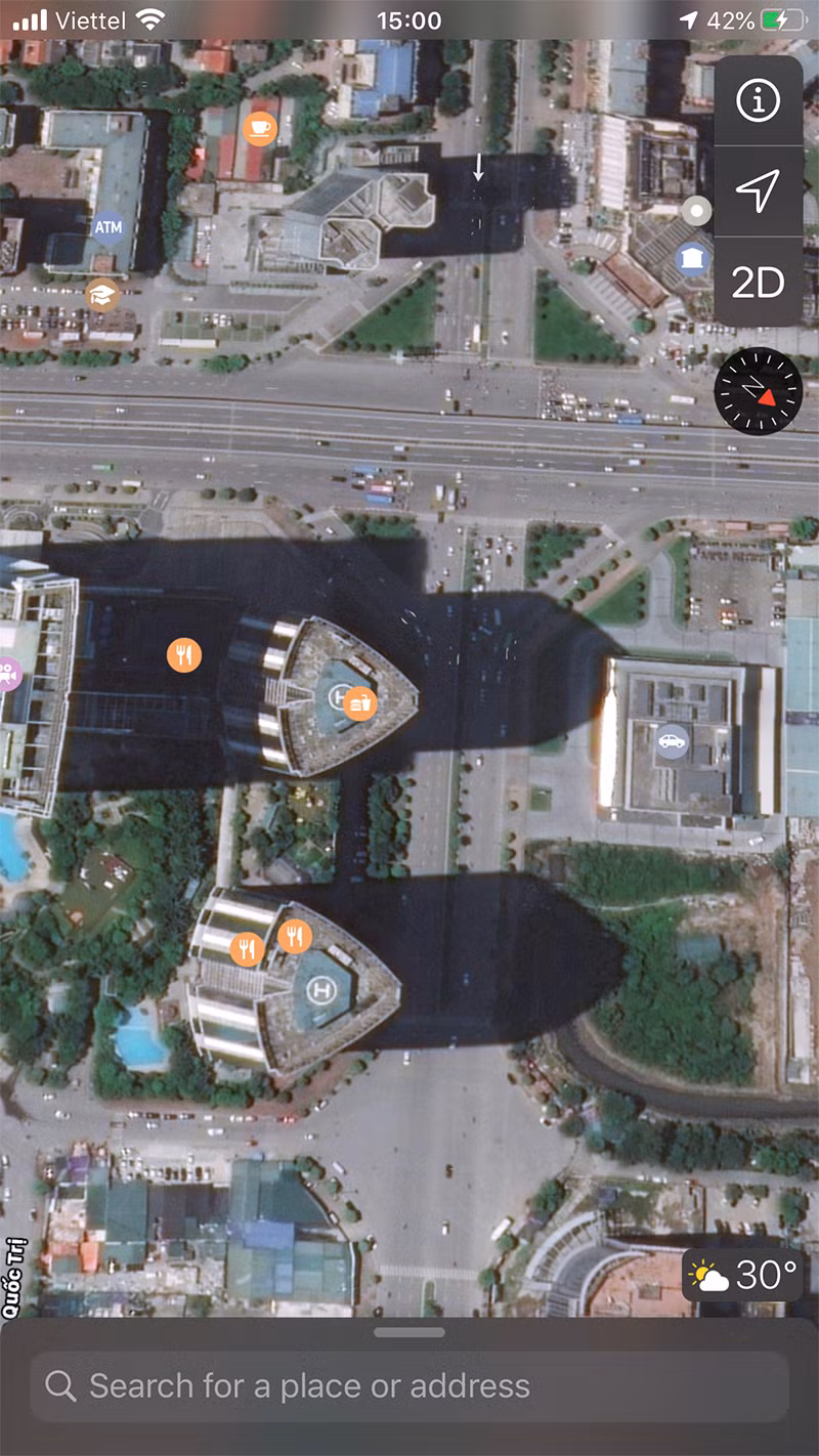 Khu vực Keangnam cũng vắng không kém gì các địa điểm khác.