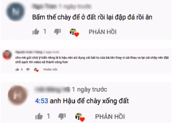 Các phân cảnh khác có thể mất vệ sinh hơn đã được cắt đi trong clip, nhưng nhiều người xem đã nhận ra điểm này và trực tiếp phản ánh trong phần comment.