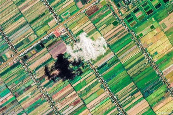 Đám mây trôi qua cánh đồng hoa màu rực rỡ ở huyện Cờ Đỏ, thành phố Cần Thơ vô tình tạo nên điểm nhấn đặc biệt cho bức tranh vốn đã tuyệt đẹp. Ngoài trồng lúa, khu vực này còn trồng nhiều loại cây khác nhau, tạo nên các mảng màu độc đáo nằm kề cạnh nhau.