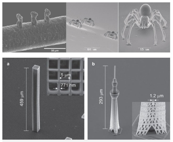 Công nghệ 2PP trước đây đã được các nhà khoa học sử dụng để tạo ra các vật thể siêu nhỏ, như mô hình tháp Tokyo Sky Tree, Cầu tháp London hay một tòa lâu đài trên đầu bút chì như bạn đã thấy phía trên. Nhưng một nhóm các nhà khoa học đến từ Đại học Leiden nghĩ rằng họ còn có thể dùng nó để chế tạo ra các vật thể động, những vật thể có thể ở kích thước micromet bắt chước cách vi khuẩn hoặc những con tinh trùng di chuyển.