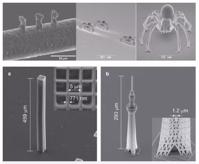Công nghệ 2PP trước đây đã được các nhà khoa học sử dụng để tạo ra các vật thể siêu nhỏ, như mô hình tháp Tokyo Sky Tree, Cầu tháp London hay một tòa lâu đài trên đầu bút chì như bạn đã thấy phía trên. Nhưng một nhóm các nhà khoa học đến từ Đại học Leiden nghĩ rằng họ còn có thể dùng nó để chế tạo ra các vật thể động, những vật thể có thể ở kích thước micromet bắt chước cách vi khuẩn hoặc những con tinh trùng di chuyển.
