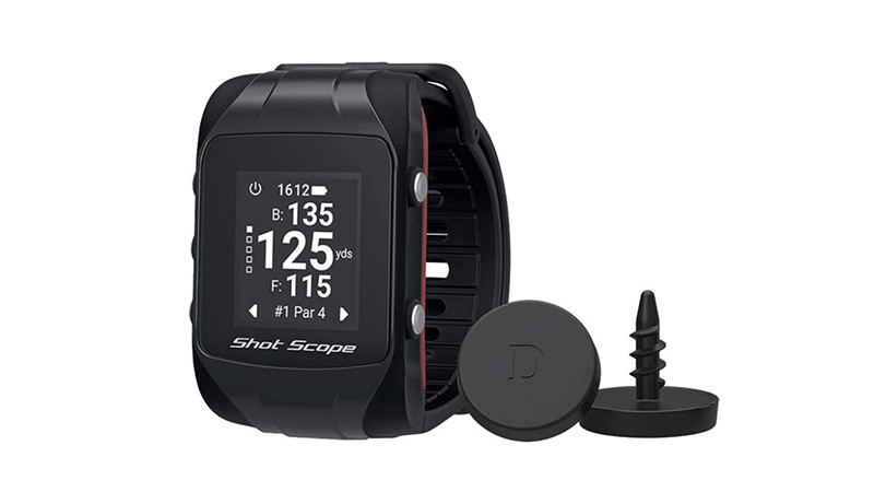  SHOT SCOPE V2: Đây là mẫu đồng hồ thích hợp cho Golfer thích những thống kê. Khi đeo mẫu này cho cảm giác chắc chắn, sử dụng công nghệ ClubSense, cùng với các thẻ được gắn vào báng cầm gậy của bạn, để tự động theo dõi khoảng cách của bạn từ một lỗ cụ thể và đội của bạn sử dụng để chụp ảnh. Shot Scope V2 có thể không có thời lượng pin tốt nhất trong danh sách này, nhưng nó tự hào có một cơ sở dữ liệu tuyệt vời về các sân golf trên toàn thế giới và cũng có dây đeo có thể điều chỉnh để phù hợp với 11 kích cỡ cổ tay khác nhau - vì vậy cổ tay sẽ không bị phồng rộp.