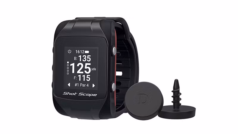  SHOT SCOPE V2: Đây là mẫu đồng hồ thích hợp cho Golfer thích những thống kê. Khi đeo mẫu này cho cảm giác chắc chắn, sử dụng công nghệ ClubSense, cùng với các thẻ được gắn vào báng cầm gậy của bạn, để tự động theo dõi khoảng cách của bạn từ một lỗ cụ thể và đội của bạn sử dụng để chụp ảnh. Shot Scope V2 có thể không có thời lượng pin tốt nhất trong danh sách này, nhưng nó tự hào có một cơ sở dữ liệu tuyệt vời về các sân golf trên toàn thế giới và cũng có dây đeo có thể điều chỉnh để phù hợp với 11 kích cỡ cổ tay khác nhau - vì vậy cổ tay sẽ không bị phồng rộp.