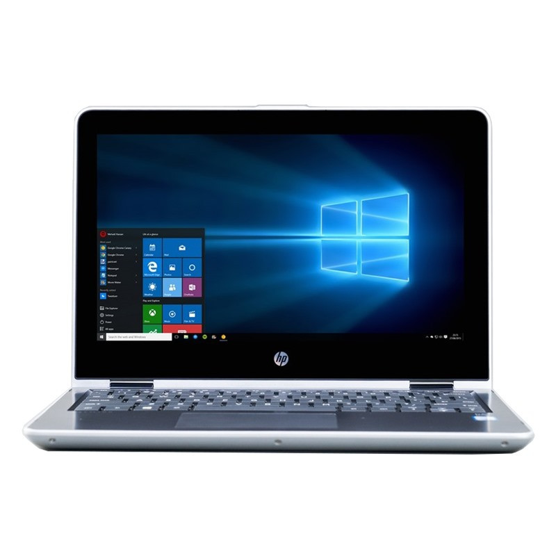 HP pavilion X360 11-ad104tu giá 13.490.000. Đáp ứng yêu cầu mang đi lại của sinh viên cho việc học tập, chiếc laptop này chỉ có kích thước 11,6" HD IPS. Máy sử dụng con chip Intel Core i3 thế hệ thứ 8, RAM 4GB với card màn hình onboard vừa đủ dùng cho mục đích học tập nhẹ nhàng. Cơ chế bản lề khớp xoay 360 độ cho phép bạn biến hóa Pavilion X360 11-ad104TU giữa 4 chế độ khác nhau để phù hợp cho từng hoàn cảnh sử dụng.