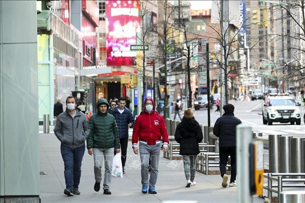Một tuyến phố ở New York, Mỹ ngày 21/3/2020. Ảnh: THX/TTXVN