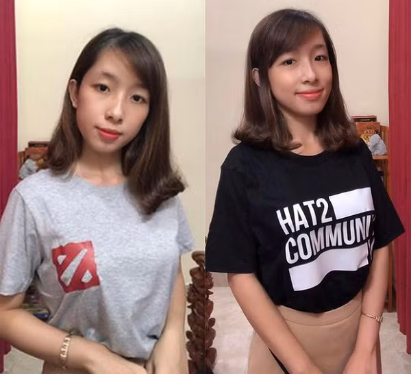 Sau những lớp hóa trang màu mè thì đây là nhan sắc ưa nhìn của nữ game thủ Mai Khả Di.