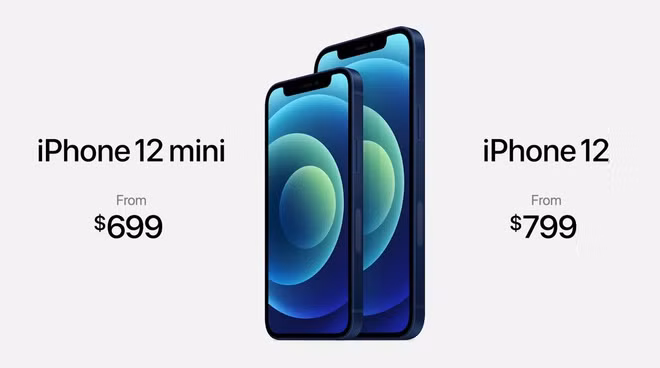 iPhone 12 mini được bán ra với giá khởi điểm là 699 USD (dự kiến 20,9 triệu đồng) và iPhone 12 là 799 (dự kiến 21,9 triệu đồng). Đây là mức giá được cho là cao so với việc loại bỏ đi phần lớn các phụ kiện như tai nghe, củ sạc... khiến người dùng khá thất vọng.