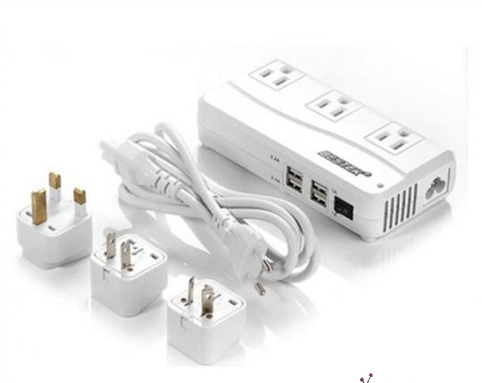 Nếu đi nước ngoài trong một khoảng thời gian dài thì bạn nên đầu tư vào bộ chuyển đổi năng lượng như BESTEK. Ngoài ba ổ cắm điện, bộ chuyển đổi nguồn điện này có 4 cổng USB nên bạn có thể cắm sạc cho nhiều thiết bị di động cùng một lúc. Hiện bộ chuyển đổi này được bán ra trên Amazon với giá 44,99 USD (hơn 1 triệu đồng).